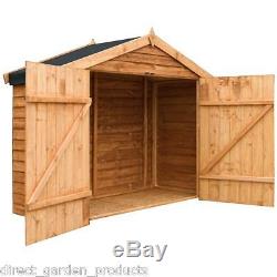 7x3 WOODEN BIKE SHED STORE 7ft x 3ft NEW WOOD DOUBLE DOOR GARDEN HUT SHEDS STORE