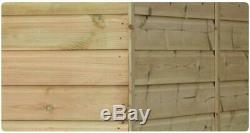 7x4 Garden Shed Shiplap Pent Roof Tanalised Pressure Treated Door Left End