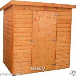 7x4 WOODEN GARDEN SHED PENT ROOF FULLY T&G STORAGE HUT 12MM