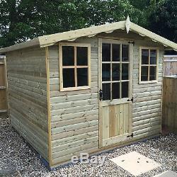 7x5 Apex Garden Forest Shed Summerhouse Tanalised Cladding Fully T&G 16mm Boards