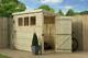 7x5 Garden Shed Shiplap Pent Tanalised Pressure Treated 3 Windows Door Right