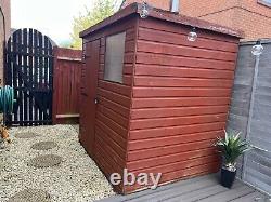 7x5 Garden Wooden Shed In Very Good Condition With Window Storage Summer House