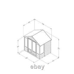 7x5 Oakley Double Door Apex Summerhouse Garden Room Base/Install Options