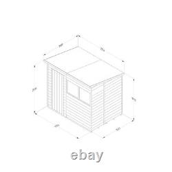 7x5 Overlap Pressure Treated Pent Wooden Garden Shed Installation Option
