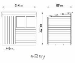 7x5 PRESSURE TREATED GARDEN WOODEN PENT SHED NEW UN USED 7ft x 5ft WOOD SHEDS