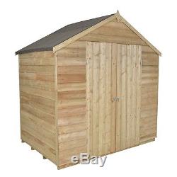 7x5 Wooden Overlap Pressure Treated Garden Shed Outdoor Building Sheds 7FT x 5FT