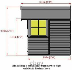7x7 DUTCH BARN SHED SHIPLAP TONGUE & GROOVE WOOD GARDEN STORE WINDOW DOUBLE DOOR
