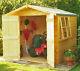 7x7 SHIPLAP GARDEN SHED T&G FLOOR ROOF OPENING GLASS WINDOW WOODEN DOUBLE DOORS