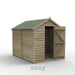 8 x 6 FT Wooden Garden Storage Shed Overlap Apex Roof No Windows Free Delivery
