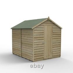 8 x 6 FT Wooden Garden Storage Shed Overlap Apex Roof No Windows Free Delivery