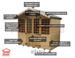 8 x 6 SUPREME SUMMER HOUSE LOG CABIN WOODEN SHED TOP QUALITY GRADED TIMBER