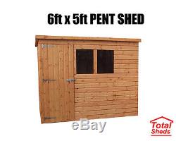 8ft X 4ft Pent Garden Shed Top Quality Timber