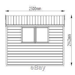 8ft x 6ft WOODEN GARDEN SHIPLAP CLADDING APEX SHED PRESSURE TREATED TIMBER NEW