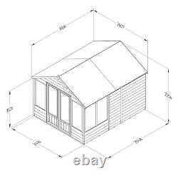 8x10 Oakley Double Door Apex Summerhouse Garden Room Base/Install Options