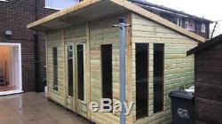 8x10'Roseberry' Heavy Duty Tanalised Wooden Garden Summerhouse/Studio/Shed