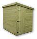 8x4 Garden Shed Shiplap Pent Roof Tanalised Pressure Treated Door Right End