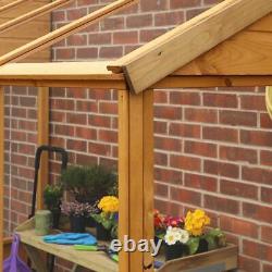 8x4 LEAN-TO WOODEN GREENHOUSE GARDEN POTTING PENT PLANT SHED SHIPLAP T&G 8ft 4ft