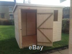 8x4 T&G GARDEN SHED HEAVY 14MM TONGUE AND GROOVE PENT ROOF HUT WOODEN STORE