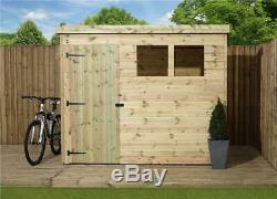8x5 Wooden Garden Shed Shiplap Pent Shed Tanalised Garden Shed Door Left With Wi