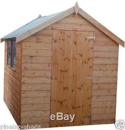 8x6 Apex Garden Shed FACTORY SECONDS Fully T&G Wooden Hut With Windows