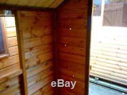 8x6 Apex Garden Shed FACTORY SECONDS Fully T&G Wooden Hut With Windows