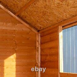 8x6 GARDEN SHED APEX ROOF FLOOR WINDOWS WOOD TOOL BIKE STORE DIP TREATED 8FT 6FT