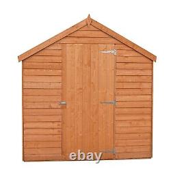 8x6 GARDEN SHED APEX ROOF FLOOR WINDOWS WOOD TOOL BIKE STORE DIP TREATED 8FT 6FT