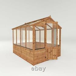 8x6 GREENHOUSE GARDEN SHED TIMBER WOODEN POTTING SHEDS APEX WOODEN WINDOWS 6FT