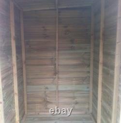 8x6 Garden Shed Pent Roof Pressure Treated Store Tanalised Tongue & Groove Hut