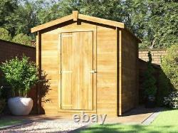 8x6 Garden Shed Pressure Treated Wooden Storage Windowless Bike Tools Taarmo