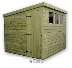 8x6 Garden Shed Shiplap Pent Roof Tanalised Windows