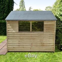 8x6 PRESSURE TREATED WOODEN GARDEN SHED NEW UN USED 8ft x 6ft APEX WOOD SHEDS