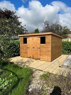 8x6 Premium Pent Shed With 4ft Double Doors 12mm T&g Throughout