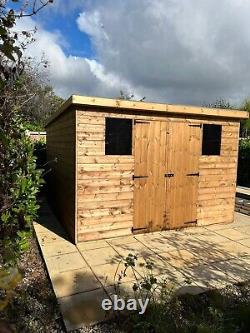 8x6 Premium Pent Shed With 4ft Double Doors 12mm T&g Throughout