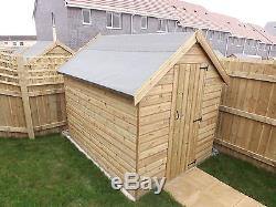 8x6 Pressure Treated Wooden Garden Shed, BRAND NEW T&G Throughout