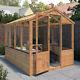 8x6 WOODEN GARDEN GREENHOUSE SHED TIMBER POTTING SHEDS APEX WOODEN WINDOWS 6FT