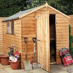 8x6 WOODEN GARDEN SHED 8ft x 6ft WOOD SHEDS WINDOWS SINGLE DOOR APEX NEW UN USED