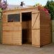 8x6 WOODEN GARDEN SHED SINGLE DOOR PENT SHEDS OVERLAP CLAD 8ft x 6ft New Un Used