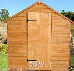 8x6 WOOD GARDEN SHED WINDOWLESS APEX WOODEN SHEDS BUDGET STORAGE New 8ft x 6ft