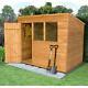 8x6 Wooden Pent Overlap Dip Treated Garden Shed Assembly Service Available