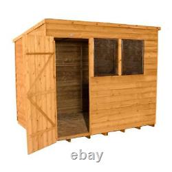 8x6 Wooden Pent Overlap Dip Treated Garden Shed Assembly Service Available