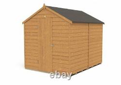 8x6 Wooden Shed Overlap Apex Windowless 8ft x 6ft Garden Storage Base Option