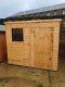 8x6 pent garden shed T&G Pinelap wooden factory seconds hut FAST DELIVERY