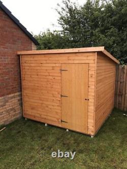 8x6 pent garden shed T&G Pinelap wooden factory seconds hut FAST DELIVERY