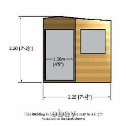 8x8 CORNER GARDEN SHED TONGUE & GROOVE CLAD CORNER DOUBLE DOORS WINDOWS NEW 8FT