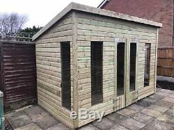 8x8'Don Morris' Heavy Duty Wooden Garden Room/Storage-Shed/Summerhouse/Studio