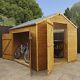 8x8 Shiplap Multi Store Wooden Garden Shed Bike Store Apex Double Door Waltons