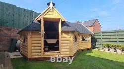 9.2m2 BBQ Hut with(2m) 3.8m2 extension / Grill Cabin / Summer House / GrillKota