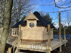9.2m2 BBQ Hut with(2m) 3.8m2 extension / Grill Cabin / Summer House / GrillKota
