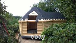 9.2m BBQ Hut with extension / Grill Cabin / Summer House / Garden Office, Shed